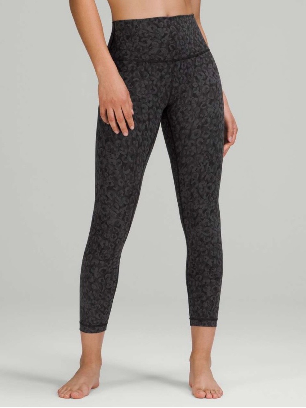 lululemon athletica Black Leopard-Print High-Rise Leggings